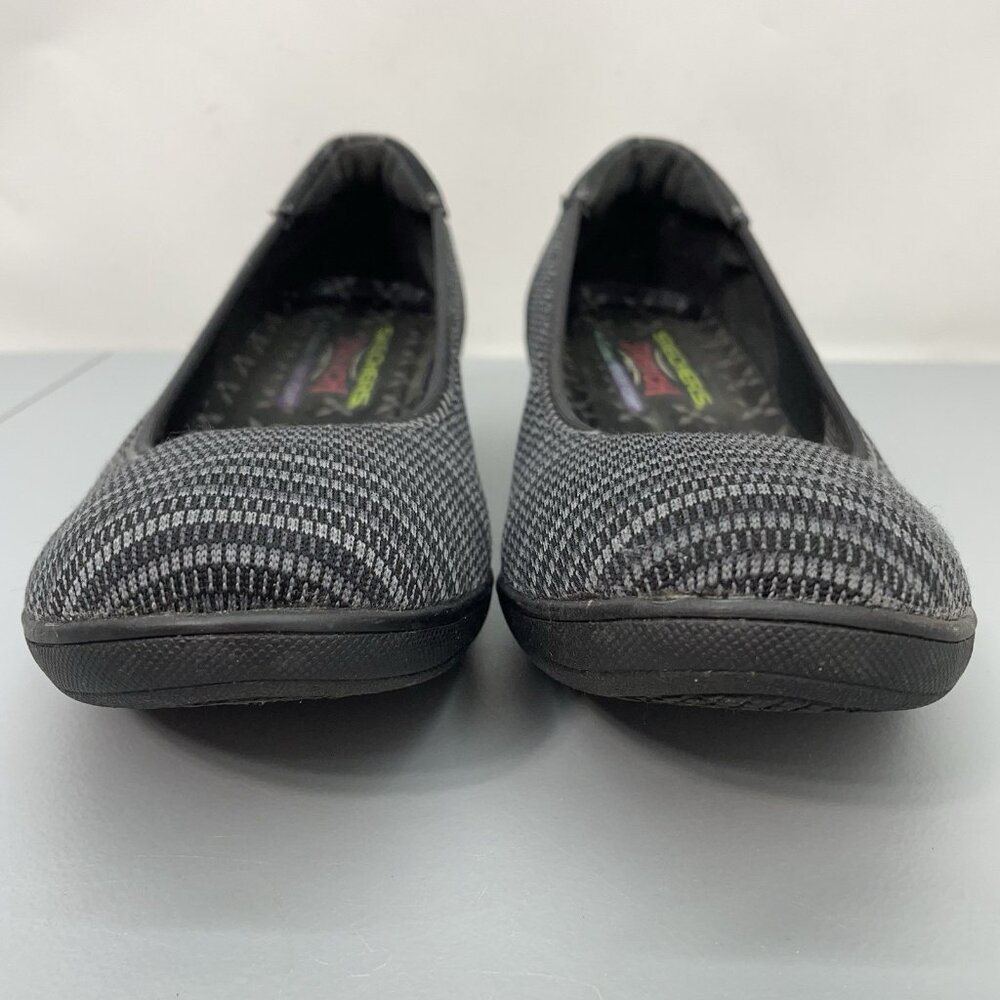 Skechers Kiss Secret Wedge Pumps Shoes Stretch Fit Comfort Slip On Black Women 9 - Picture 3 of 13